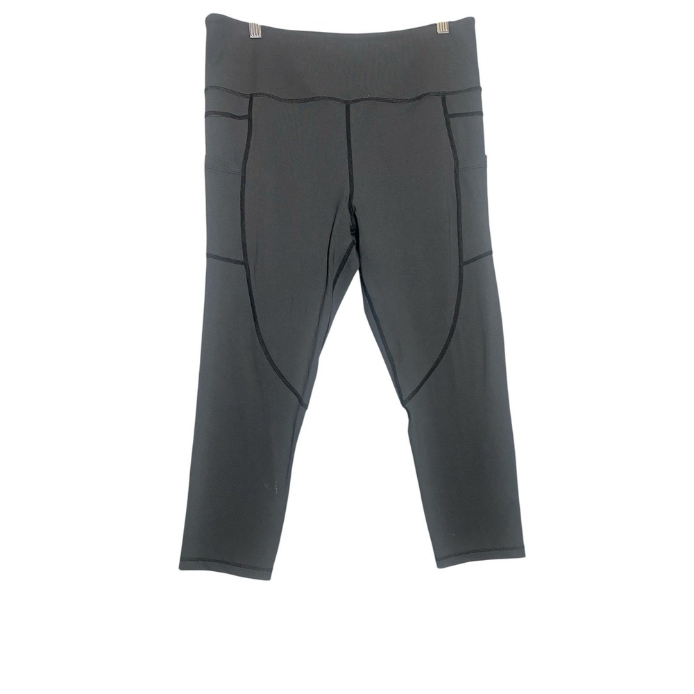 ZYIA Active Black Pull On Capri Leggings Pants Women's Size 14-16